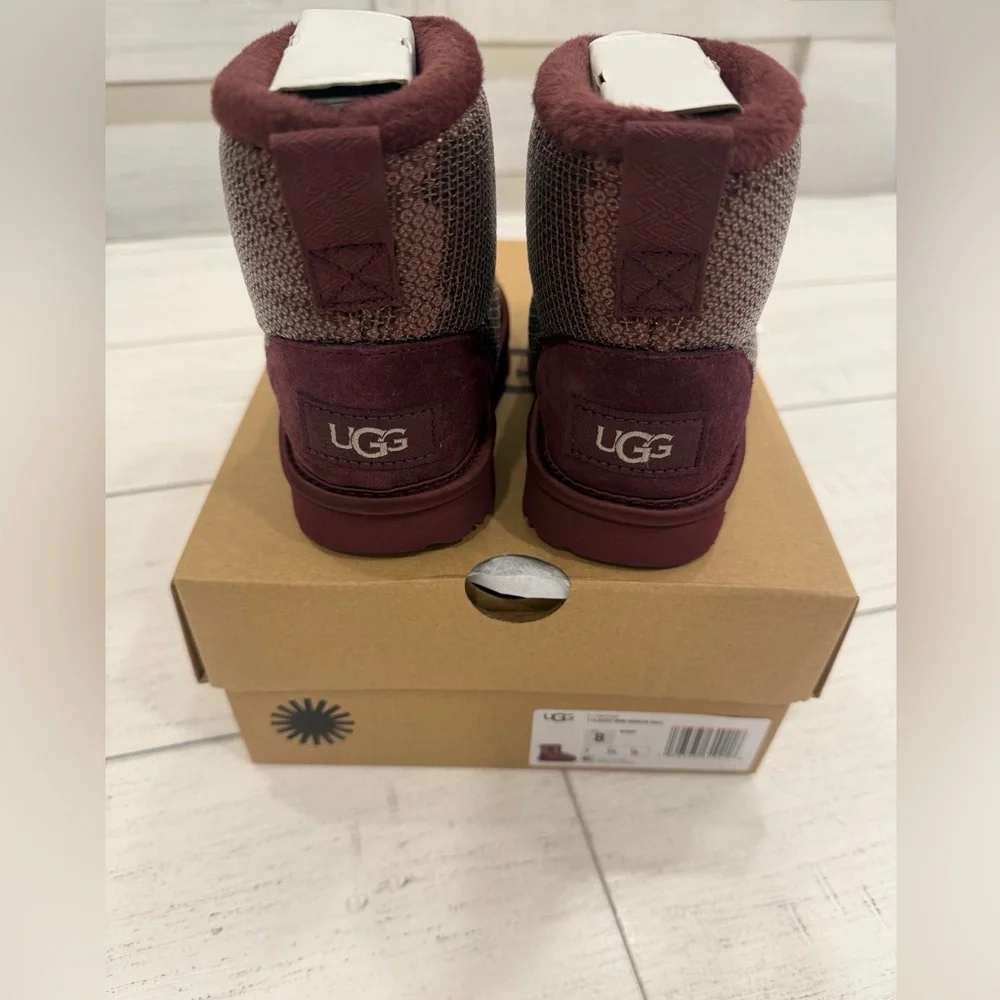 UGG Australia Toddler Girls Classic Mini Mirror Ball Boots Size 8 NWT BNIB